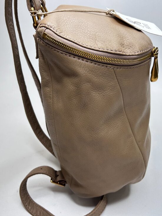 HOBO Leather Backpack in Taupe Brown with Gold Hardware Rare Color main image 5